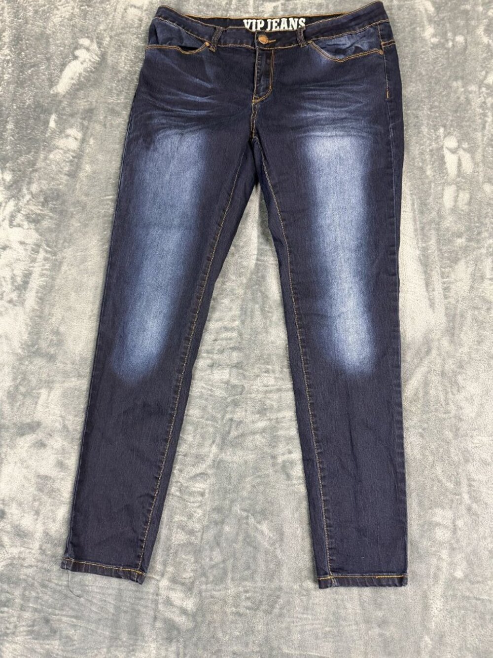 VIP Mid-Rise Skinny Jeans Dark Wash Size 15/16 Cotton Blend